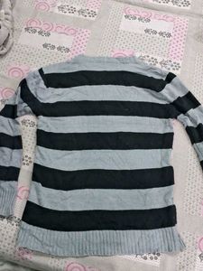 Striped Grey &amp; Black Sweater