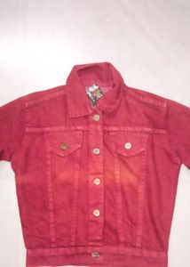 Vintage Red Denim Jacket