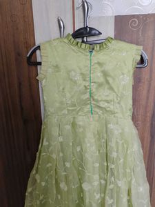 Pista Green Party Wear Girls Frock