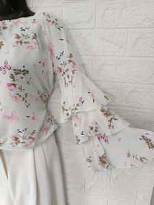Imported Floral Offshoulder Top