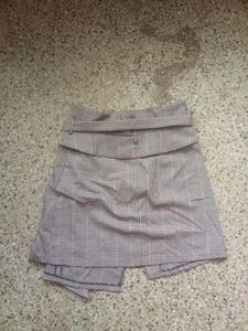 Checkered Skirt With Belt