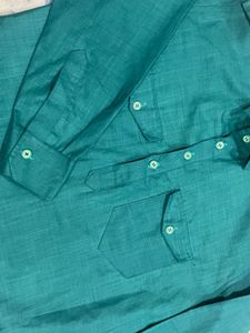 Beautiful aqua colour Cotton Kurta