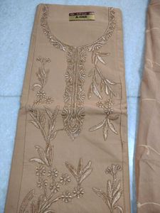 Elegant beige Dress Material