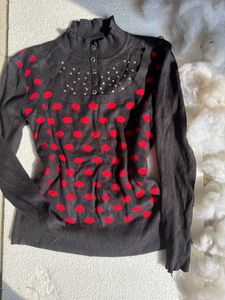Red Polka Dot Sweater