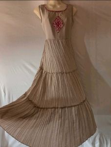 Beautiful Grey &amp; Pink Anarkali Kurti