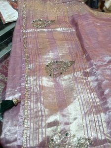 Elegant Lavender Saree(Without Blouse)