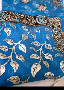 Elegant net parteear saree(without blouse)