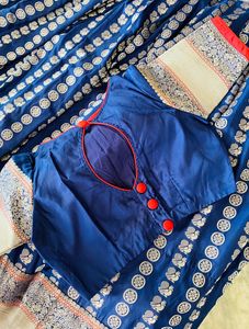 Blue Silk Lehenga Skirt