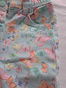 Baby Girl Mint Green Butterfly Pants.