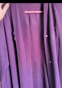 Elegant Purple Abaya - Jersey Fabric