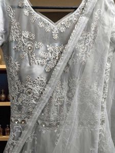 ✨Pakistani Heavy Embroidered Net Maxi Dress
