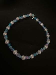 Blue Mermaid Pearl Choker Necklace