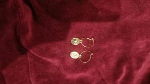 Gold Drop Hoop Earrings
