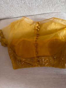 Yellow Lehanga Set With Tulle Skirt