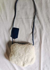 Blue Cartoon Bear Shoulder Bag