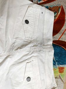 White Casual Shorts