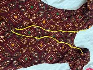 Red Rajasthani Cotton Kurta