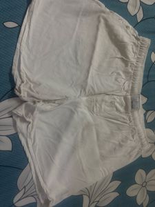 Unisex White Shorts