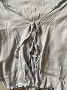 Light Blue H&amp;M Tie Up Top