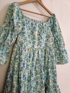 Unused White Floral Dress