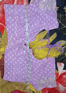 Ethnic Lavender Embellished Blouse