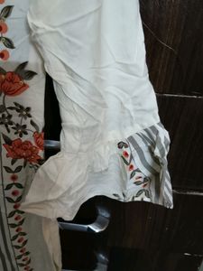 Cream Colour Kurta Set With Palazzo