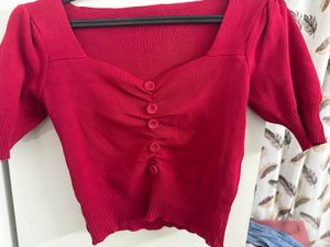 Beautiful Red Crop Top