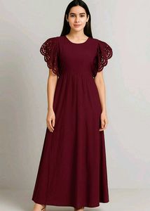 Elegant Maroon Maxi Dress
