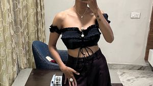 Black Off-Shoulder Crop Top