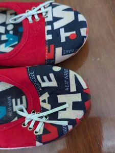 Red &#39;Heat Wave&#39; Ballet Flats