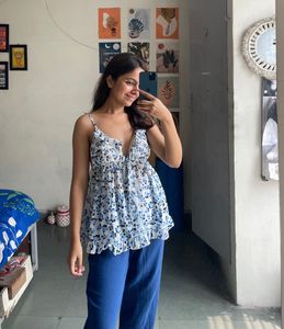 Floral Ruffle Tank Top