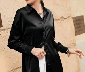 SSS black satin shirt