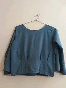 Blue Long Sleeve Top