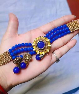 Blue Choker Necklace With Earrings ✨