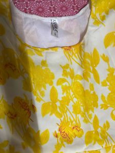 Beautiful yellow printed, Anarkali dress