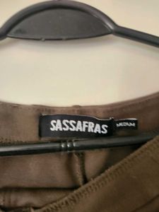 Olive Bootcut Trousers