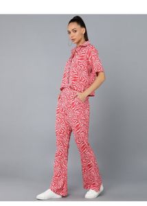 Red Zebra Print Two-Piece Set