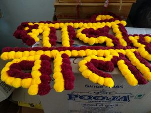 Shasi vala Ghar Wedding Pompom Board