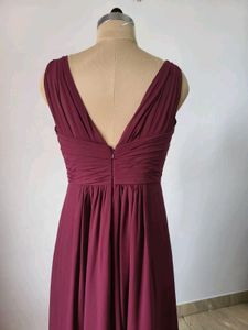 Burgundy Chiffon Gown