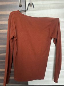 Brown Long Sleeve Top