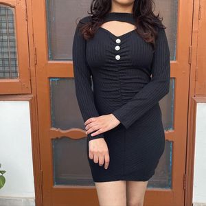 Black Cutout Bodycon Dress