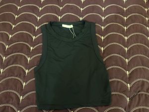 ZARA Seamless Grey Crop Tank Top - Size S