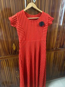 Red Striped Dress