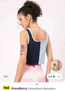 Colourblock Tank Crop Top