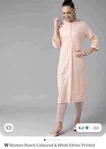 W Peach Kurti