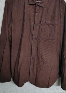 Brown Corduroy Long Sleeve Shirt