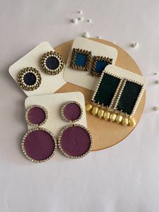 Fabric earrings!