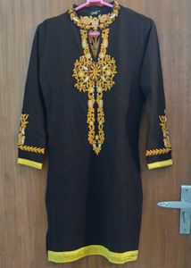 Woolen Brown Kurta Set