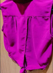 MAX sleeveless bow shirt