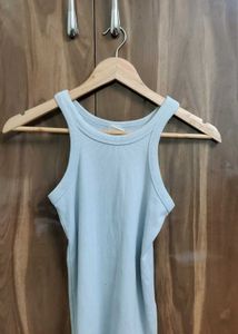 Light Blue Ribbed Tank Top